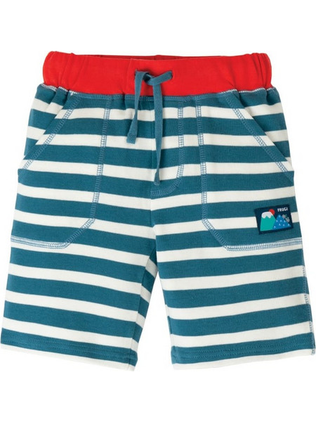 Frugi Stripy Αθλητική Παιδική Βερμούδα Πετρόλ SHS010SRI