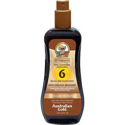 Australian Gold Bronzer Gel Αδιάβροχο Spray Μαυρίσματος Σώματος SPF6 237ml