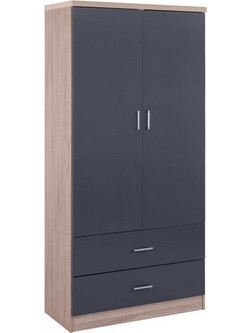 HomeMarkt Δίφυλλη Ντουλάπα Ρούχων Sonoma 80x42x180cm HM338.04