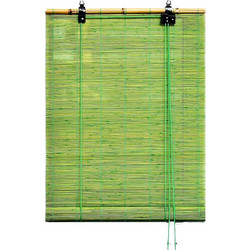 Στόρι Σκίασης Ρόλερ από ξύλο Bamboo σε πράσινο χρώμα, 150x200 cm - Aria Trade