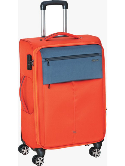 Bartuggi 724-9423 Βαλίτσα Μεσαία 67x41x26cm με 4 Ρόδες Πορτοκαλί