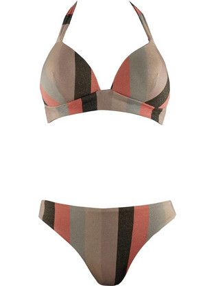 Gsecret Bikini Set Τριγωνάκι με Ενίσχυση Ψηλόμεσο Brazil Πολύχρωμο Y1920-6334