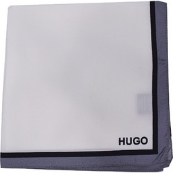 HUGO POCKET SQUARE BEIGE BLACK