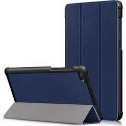 Δερμάτινη Θήκη Βιβλίο Tri-Fold με Βάση Στήριξης για Lenovo Tab E7 TB-7104F - Σκούρο Μπλε