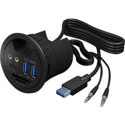 RaidSonic Icy Box IB-HUB1404A USB Hub 3.0 USB-A με 7 Θύρες USB-A / USB-C / Card Reader