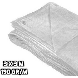 ΜΟΥΣΑΜΑΣ ΑΔΙΑΒΡΟΧΟΣ 3x3m, 190gr/m2 Λευκός