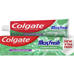 Colgate Max Fresh Mini Breath Strips Whitening Clean Mint Οδοντόκρεμα για Ευαίσθητα Δόντια κατά της Πλάκας & της Ουλίτιδας 100ml