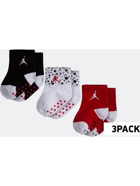 Jordan Cement Ankle 3PK Βρεφικές Κάλτσες NJ0012-001 White