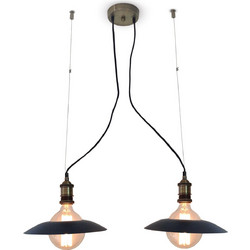 Home Lighting Magnum Κρεμαστό Φωτιστικό Οροφής Δίφωτο Λευκό 77-2439