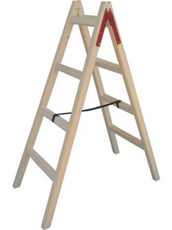 Διπλή Σκάλα Ξύλινη 2x4 Σκαλοπάτια