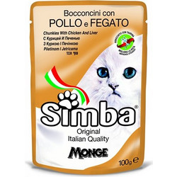 Monge Simba Cat Chicken & Liver Jelly 100gr