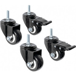 Lampa ΡΟΔΑΚΙΑ ΓΙΑ ΣΤΑΝΤ (2 ΑΠΛΑ/2 ΜΕ ΦΡΕΝΟ) 75mm 35kg /ΑΝΑ ΡΟΔΑ 4 ΤΕΜ. (L9942.1)