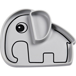 Done by Deer Πιάτο Σιλικόνης Stick & Stay Elephant Grey