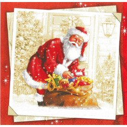 ΧΑΡΤΟΠΕΤΣΕΤΑ DECOUPAGE HURRY UP SANTA IHNSANTA