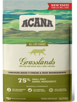 Acana Grasslands All Life Stages with Free-Run Chicken, Duck, Turkey & Quail 4.5kg