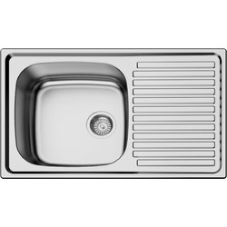 Macart Ecotype D-100 Ένθετος Νεροχύτης Inox Αντιστρεφόμενος Σατινέ 80x50cm