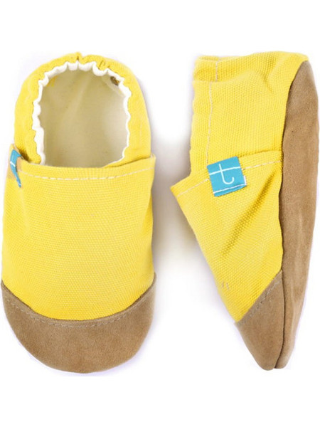 TiTot Baby Run Lemon Βρεφικά Παντοφλάκια Αγκαλιάς Κίτρινα