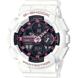 Casio G-Shock Γυναικείο Ρολόι Χρονογράφος με Λευκό Καουτσούκ Λουράκι GMA-S140M-7AER