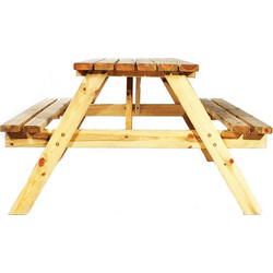 Showood Ορθογώνιο Τραπέζι Κήπου Ξύλινο Μπεζ 150x75x150cm 50744