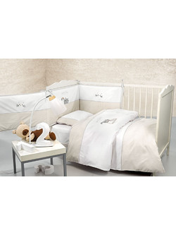 Saint Clair Max Σετ Κούνιας White/Beige 5τμχ