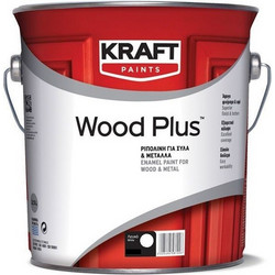 Kraft Paints Wood Plus Ριπολίνη Διαλύτου Ξύλου Λευκό Gloss 0.75lt