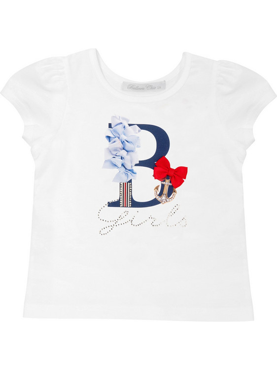 Balloon Chic Παιδικό T-Shirt Κοντομάνικο Λευκό 211F0517
