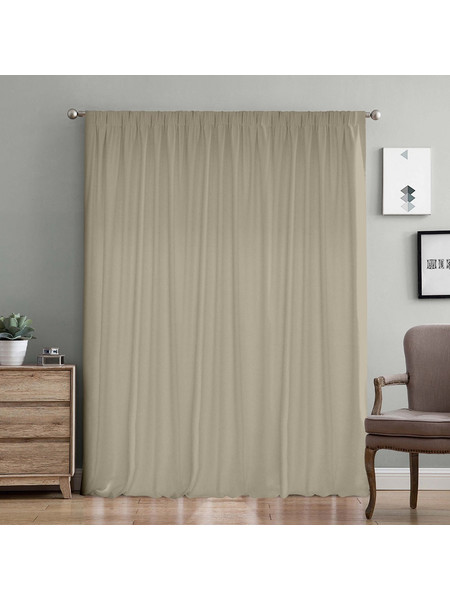 Lino Home Κουρτίνα με Τρέσα 300x275 Samos C91045 Mocca