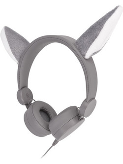 Setty Wolfy Ενσύρματα Παιδικά Ακουστικά On Ear Γκρι