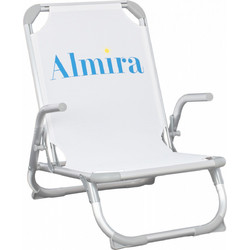 HomeMarkt Almira Καρεκλάκι Παραλίας Αλουμινίου Λευκό HM5053