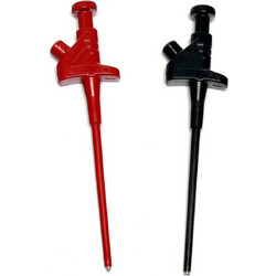 SKS Hirschmann KLEPS Mini alligator clamp 4 mm jack connector CAT - Black Red (30 Set)