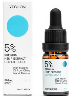 Ypsilon 5% Premium Hemp Extract CBD Oil Drops Mild 500mg 10ml