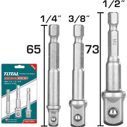 Total Σετ Αντάπτορες 1/4" - 3/8" - 1/2" 3Τεμ (TAC273651)