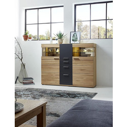 Μπουφές Σαλονιού led Highboard Achat Wohnconcept 160x139x42cm