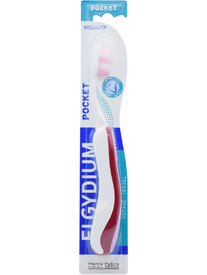 Elgydium Pocket Medium Οδοντόβουρτσα Κόκκινη