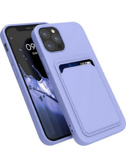 Θήκη Σιλικόνης Με Υποδοχή Κάρτας Για Apple iPhone 12 Mini 5,4'' Μωβ