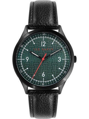 Ted Baker Ανδρικό Ρολόι με Μαύρο Δερμάτινο Λουράκι BKPMHS115