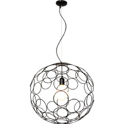 Home Lighting Aline Κρεμαστό Φωτιστικό Οροφής Μπάλα Μονόφωτο E27 Χρυσό 77-4090 Chrome