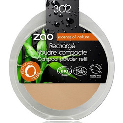 Zao 302 Beige Orange Refill Compact Pressed Powder 9gr