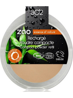 Zao 302 Beige Orange Refill Compact Pressed Powder 9gr