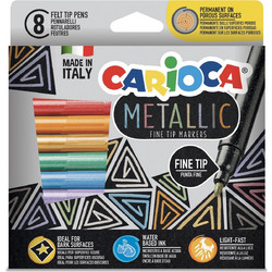 Carioca Metallic Μαρκαδόροι Ζωγραφικής Σετ 8 Χρώματα