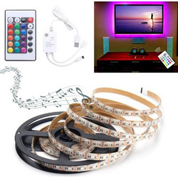2x Ταινίες LED 5050 RGB 5m με Τηλεχειριστήριο & Ένεργοποίηση μέσω Ήχου 12V OEM SSG-WD201-12V