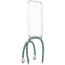 Forcell Cord Back Cover Transparent / Green (Samsung Galaxy A22 5G)