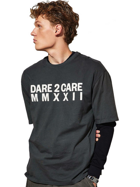 DIRTY LAUNDRY 'D2C' OVERSIZED ΚΟΝΤΟΜΑΝΙΚΗ ΜΠΛΟΥΖΑ ΑΝΔΡΙΚΗ DLMT2121F-CHARCOAL (CHARCOAL)