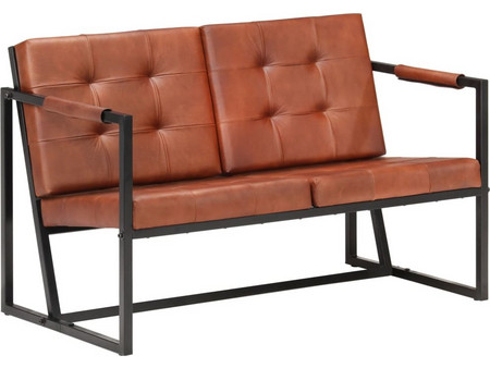 vidaXL Διθέσιος Καναπές Δερμάτινος 115x61x75cm 288283