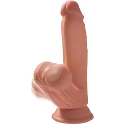 Pipedream King Cock Plus 7" Triple Density Ρεαλιστικό Dildo με Βεντούζα & Όρχεις 17.8cm Caramel