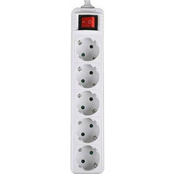 Πολύπριζο Lamtech (LAM023732) 1.5m, x5 με Διακόπτη - Λευκό LAM023732