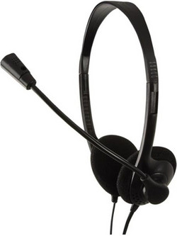 LogiLink HS0001 On Ear Ακουστικά Υπολογιστή με Μικρόφωνο & 3.5mm Jack