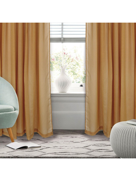 Das Home Κουρτίνα Συσκότισης με Τρέσα 300x270 2195 Ώχρα