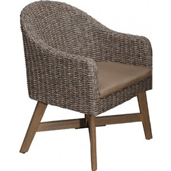 Avant Garde Garment Πολυθρόνα Κήπου Rattan Καφέ AV18876