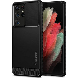 Spigen Rugged Armor Back Cover Black (Galaxy S21 Ultra 5G)